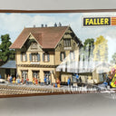 Faller HO scale B-107 Train Station/Freight Depot  Kit Model Railroad Building