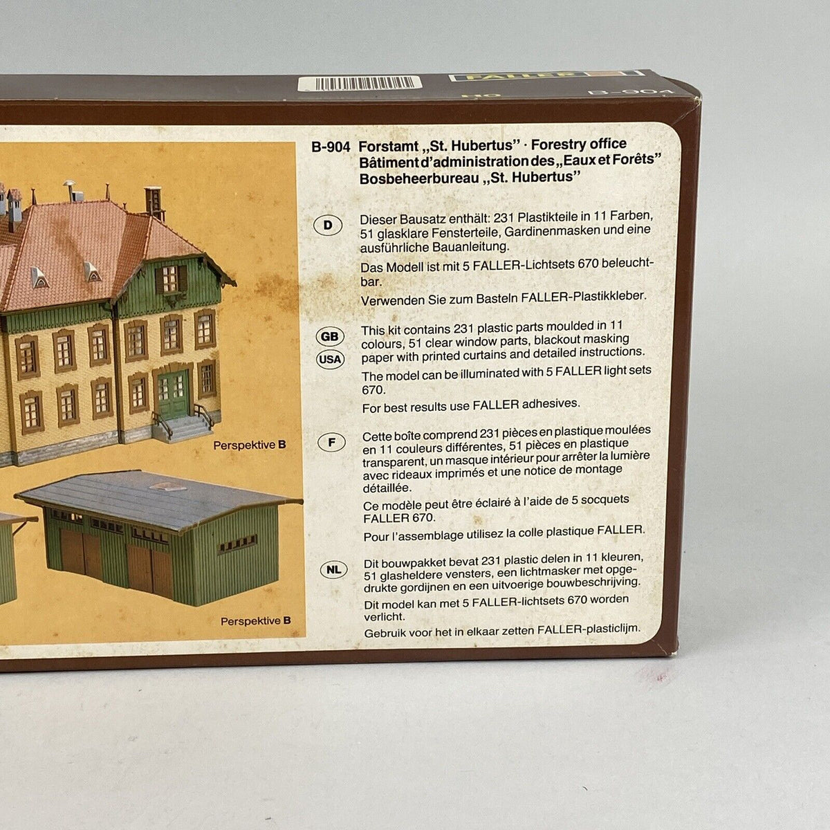 Faller HO scale B-904 St. Hubertus Forestry Office Kit Model Railroad Building