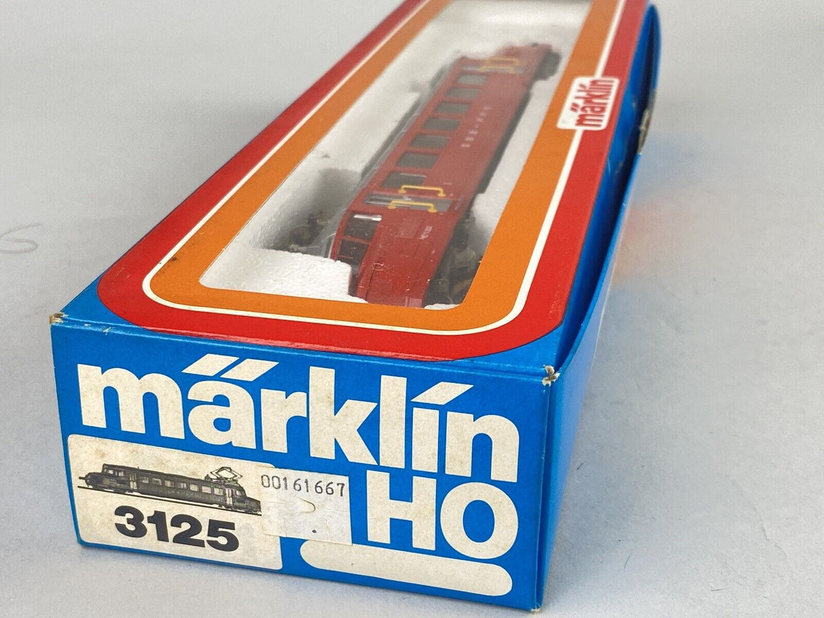 Marklin AC #3125 HO Scale Red Arrow Rail Car SBB Swiss Federal Railway VIDEO