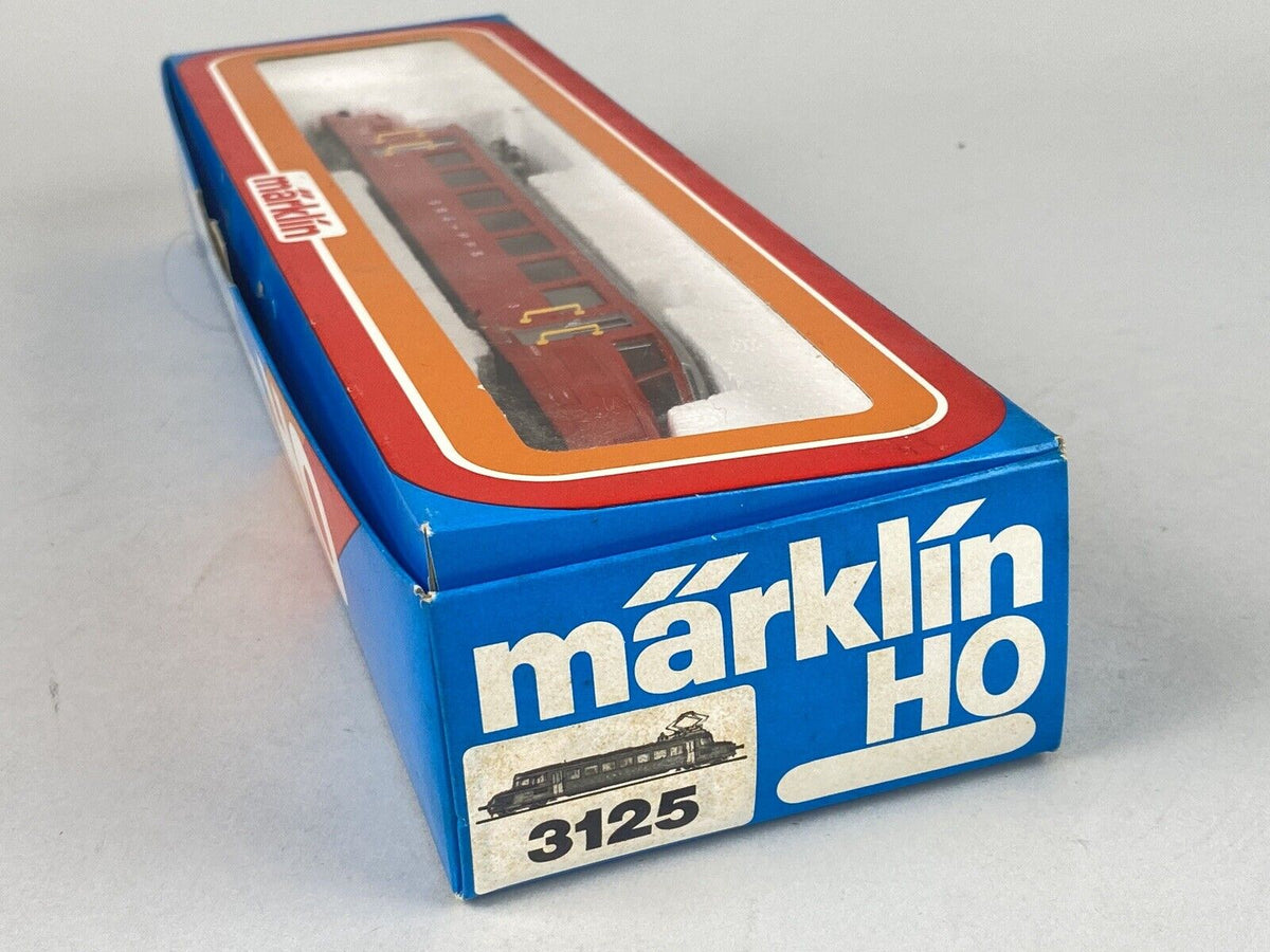 Marklin AC #3125 HO Scale Red Arrow Rail Car SBB Swiss Federal Railway VIDEO