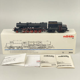 Marklin AC #3416 HO Scale BR52 Steam Locomotive OBB Austrian Federal Ry VIDEO