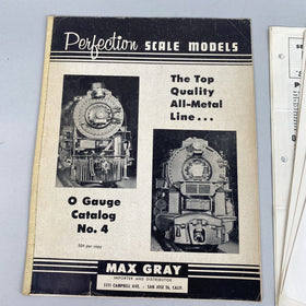 Max Gray O Gauge KTM Brass Train Catalog #4 with variety of Supplement 1960's