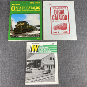 Vintage Walthers O-scale Model Railroad Catalogs Lot of 3, 1972, 1978, 1989