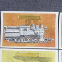 8 Prints 8"x12" of early American Steam Locomotives,  K-27 etc. 1971 by E.C. Co