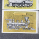 8 Prints 8"x12" of early American Steam Locomotives,  K-27 etc. 1971 by E.C. Co