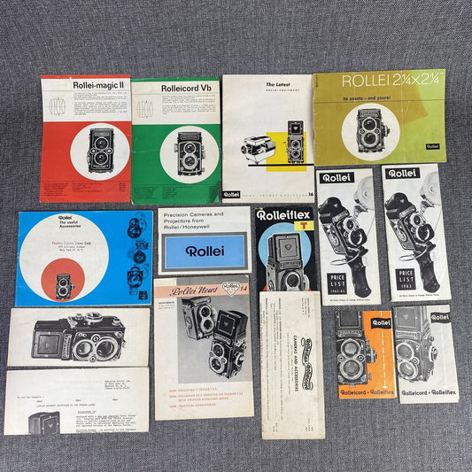 Rollei Rolleiflex Twin Reflex Medium Format Camera Guides, Promotional Ephemera