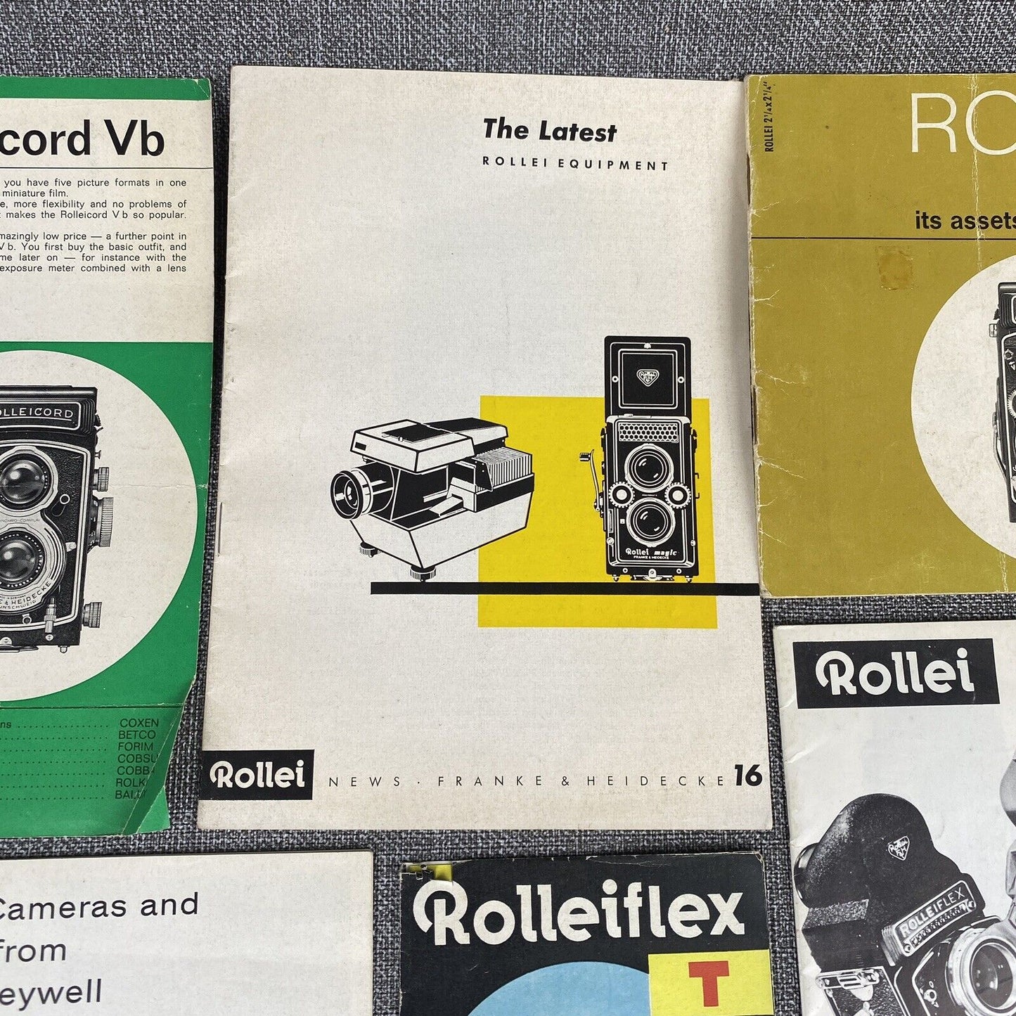 Rollei Rolleiflex Twin Reflex Medium Format Camera Guides, Promotional Ephemera