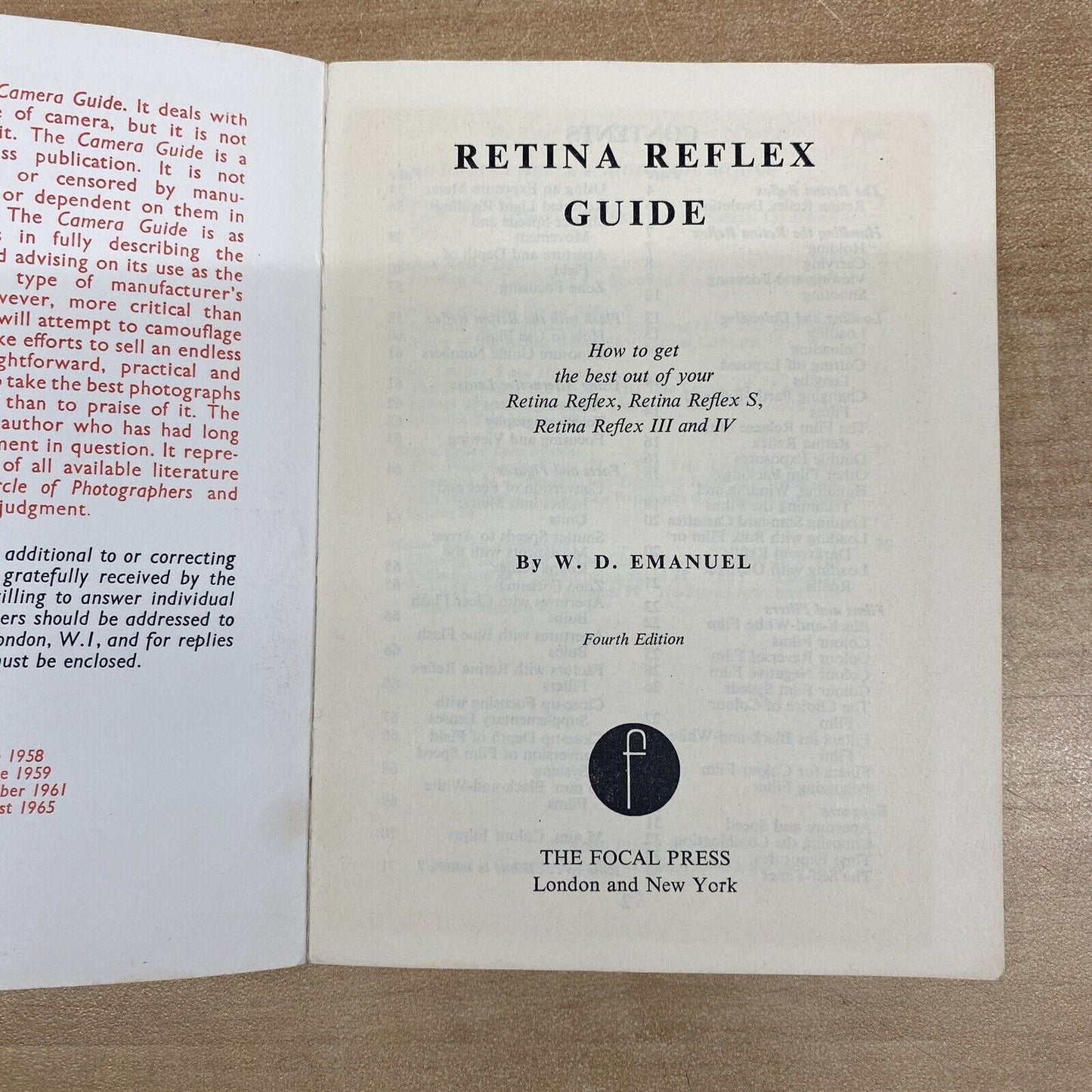 Rollei Retina Reflex Guide 72 pages