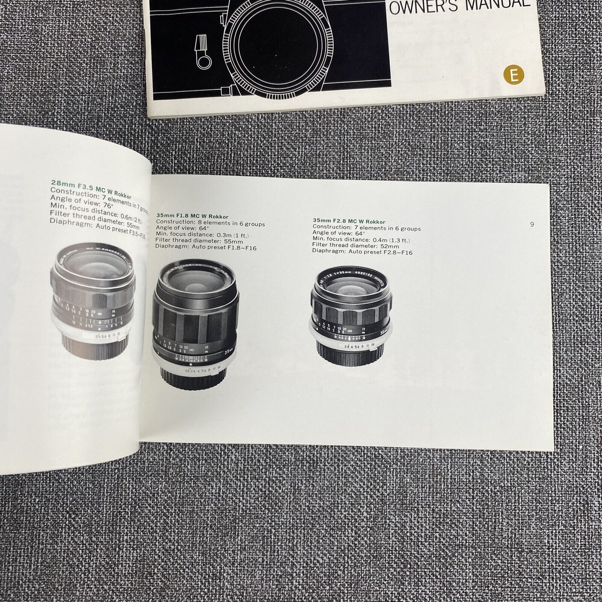 Minolta SR-T 101 film camera Original Instruction Manual + Guide to Minolta SR