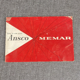 Ansco Memar film camera Original Instruction Manual Vintage