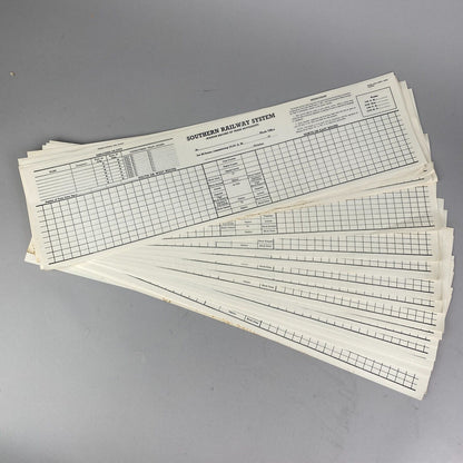 Southern Railway System Station Record of Train Movement Form 648A, 50 forms