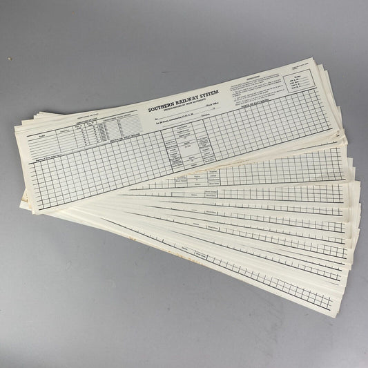 Southern Railway System Station Record of Train Movement Form 648A, 50 forms