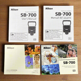 Nikon Speedlight SB-700 English and Spanish Instruction Manuals only