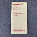 Norfolk Southern Virginia Division Timetable Nr. 1 , October 2, 1988