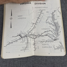 Norfolk Southern Virginia Division Timetable Nr. 1 , October 2, 1988