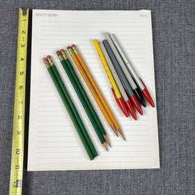 Southern Railway System SOU Railroad Notepad Form 812 and Pencils  1970's