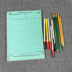 Southern Railway System SOU RR Train Order Form #19 w/ Pencils and Pens, 1970's