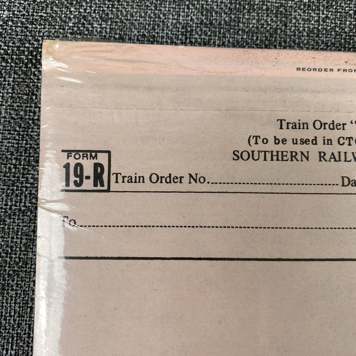 Southern Railway System SOU RR Train Order Form #19-R + Pencils and Pens, 1970's