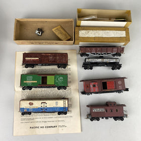 Vintage Pacific HO Company , Freight Cars built kits , wood/brass, die-cast