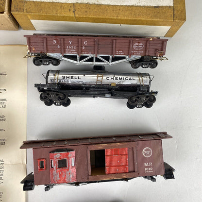 Vintage Pacific HO Company , Freight Cars built kits , wood/brass, die-cast