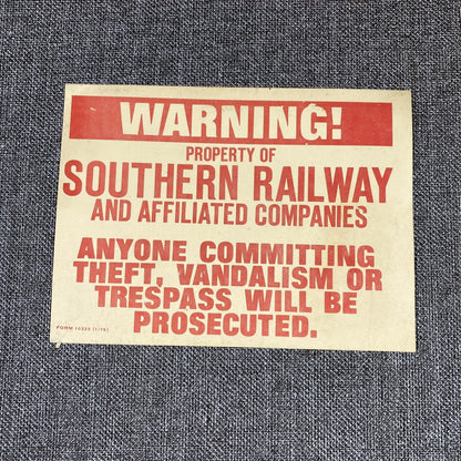 Vintage Southern Railway SOU RR  Original Variety of Cards/Signs with Pencils
