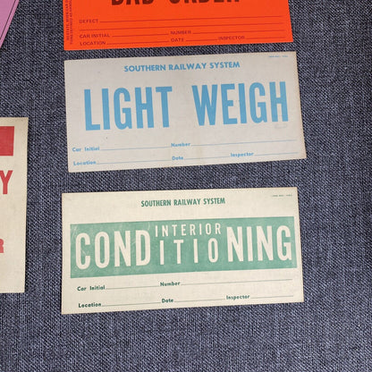 Vintage Southern Railway SOU RR  Original Variety of Cards/Signs with Pencils