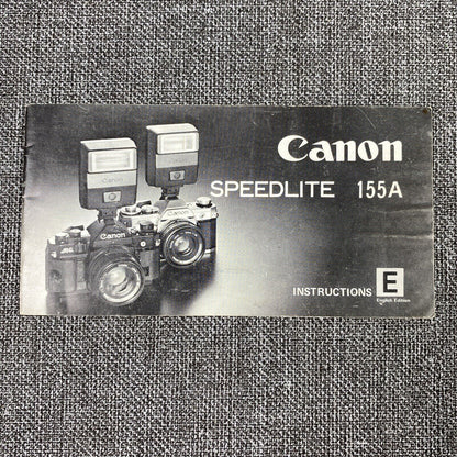 Canon Speedlite 155A Film Camera Shoe Mount Flash Instruction Manual , 23 pages