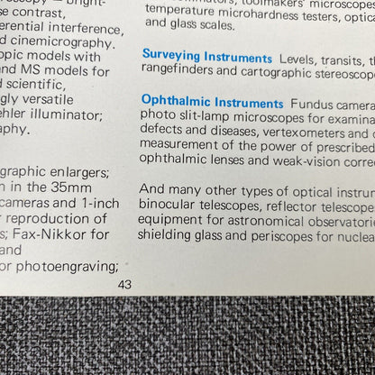 Nikon F2 Photography Guide Systems Booklet, Lens Chart - Brochure , 43 pages