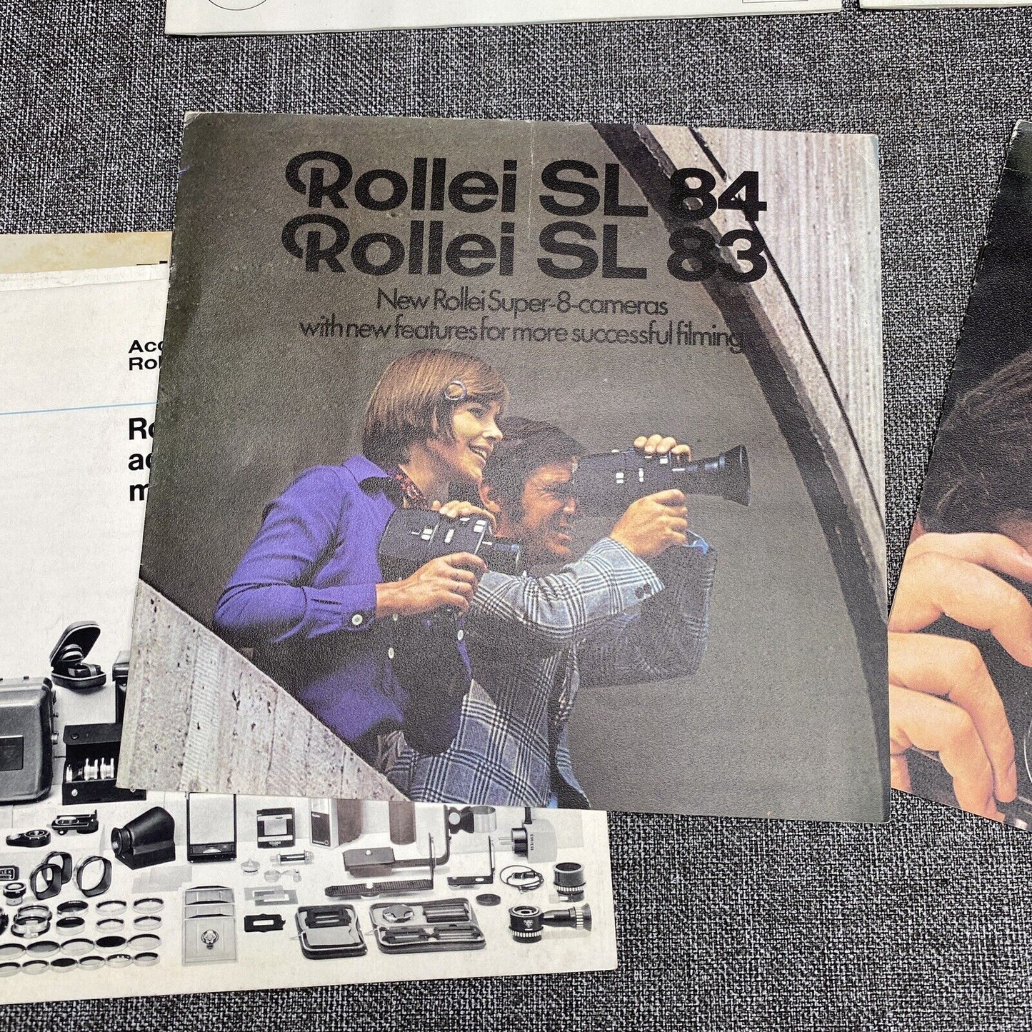 Lot of Leica and Rollei sales brochures Leica CL , Rolleicord , Rolleiflex