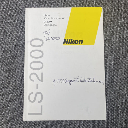 Nikon LS-2000 35mm Film Negative Scanner user's manual ,  35 pages