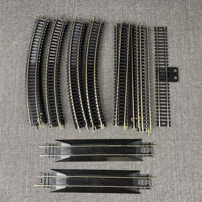 Atlas HO Scale Curved 18"R and Straight 9" Code 100 lot of 27 pieces