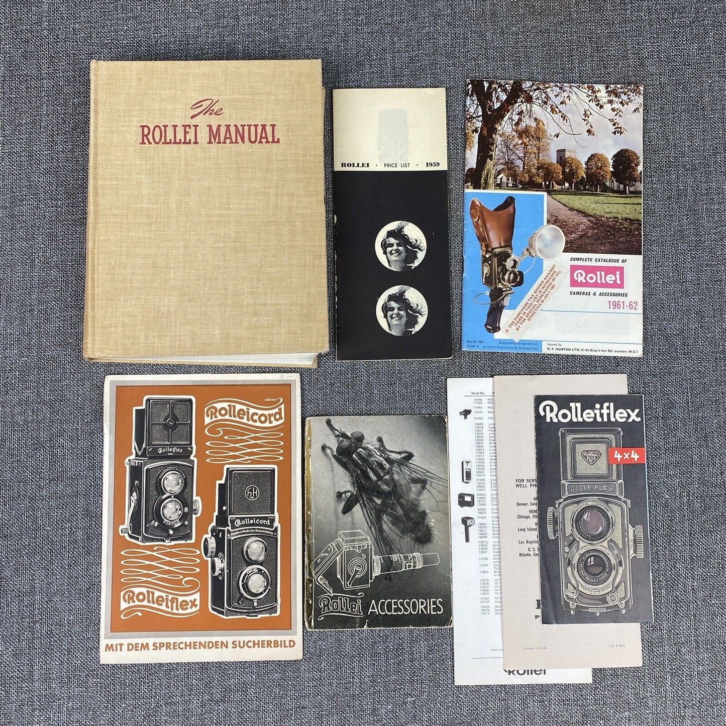 The Rollei Manual Rolleiflex Second Edition 1955 + Related Booklets