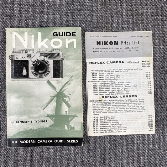 Nikon Guide-The Modern Camera Guide Series Manual by Kenneth S. Tydings 1956