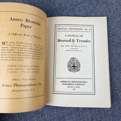 Practical Photography A Manual Of Bromoil And Transfer 1927