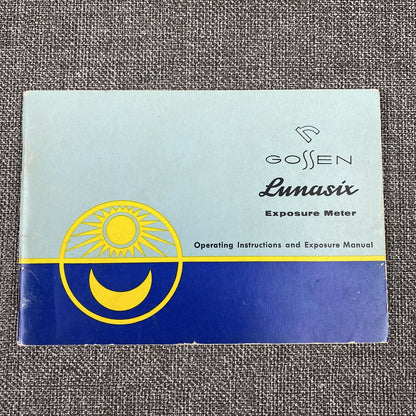 Original Gossen Lunasix Exposure Meter owner's manual , 48 pages