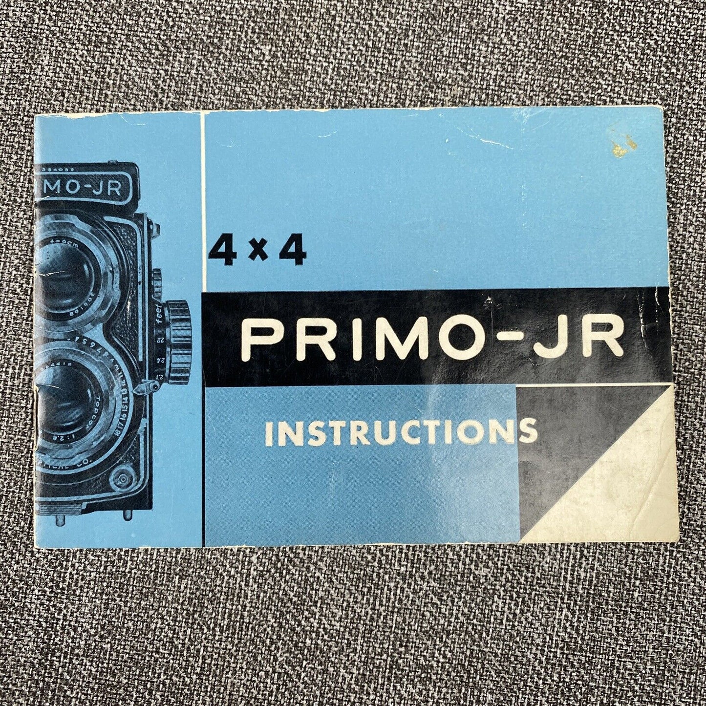 Tokyo Optical 4x4 TLR Primo-JR original film camera instruction manual, 30 pages