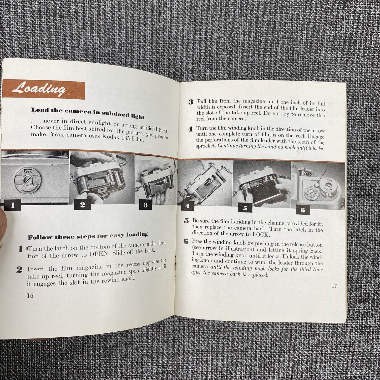 Kodak 35 original film camera instruction manual, 35 pages