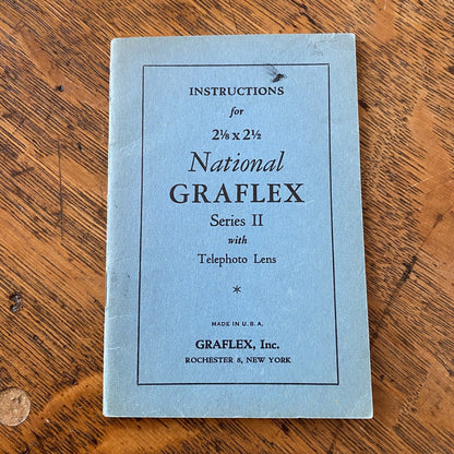 Graflex Series II Film Camera Guide , 30 pages