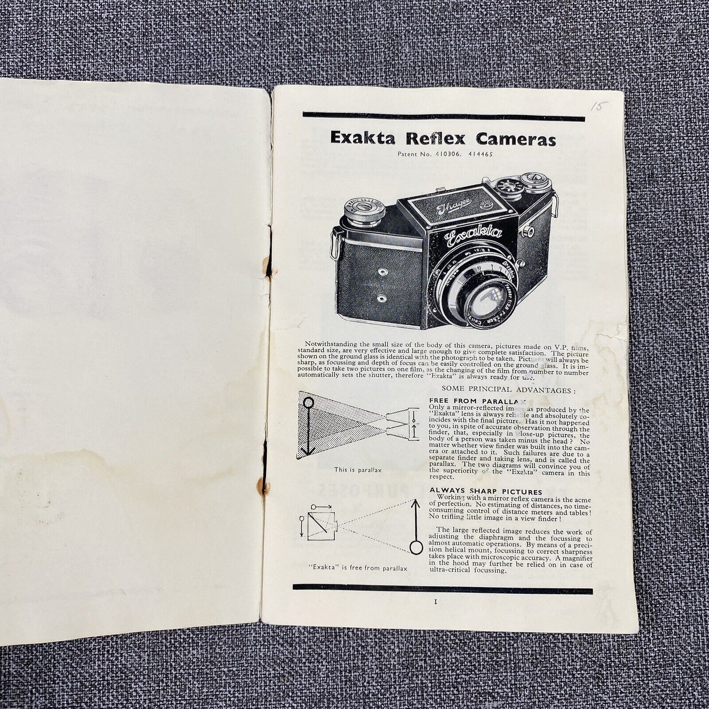 Vintage Garner & Jones LTD. Exakta , Plaubel Cameras  Camera Catalog , 1936