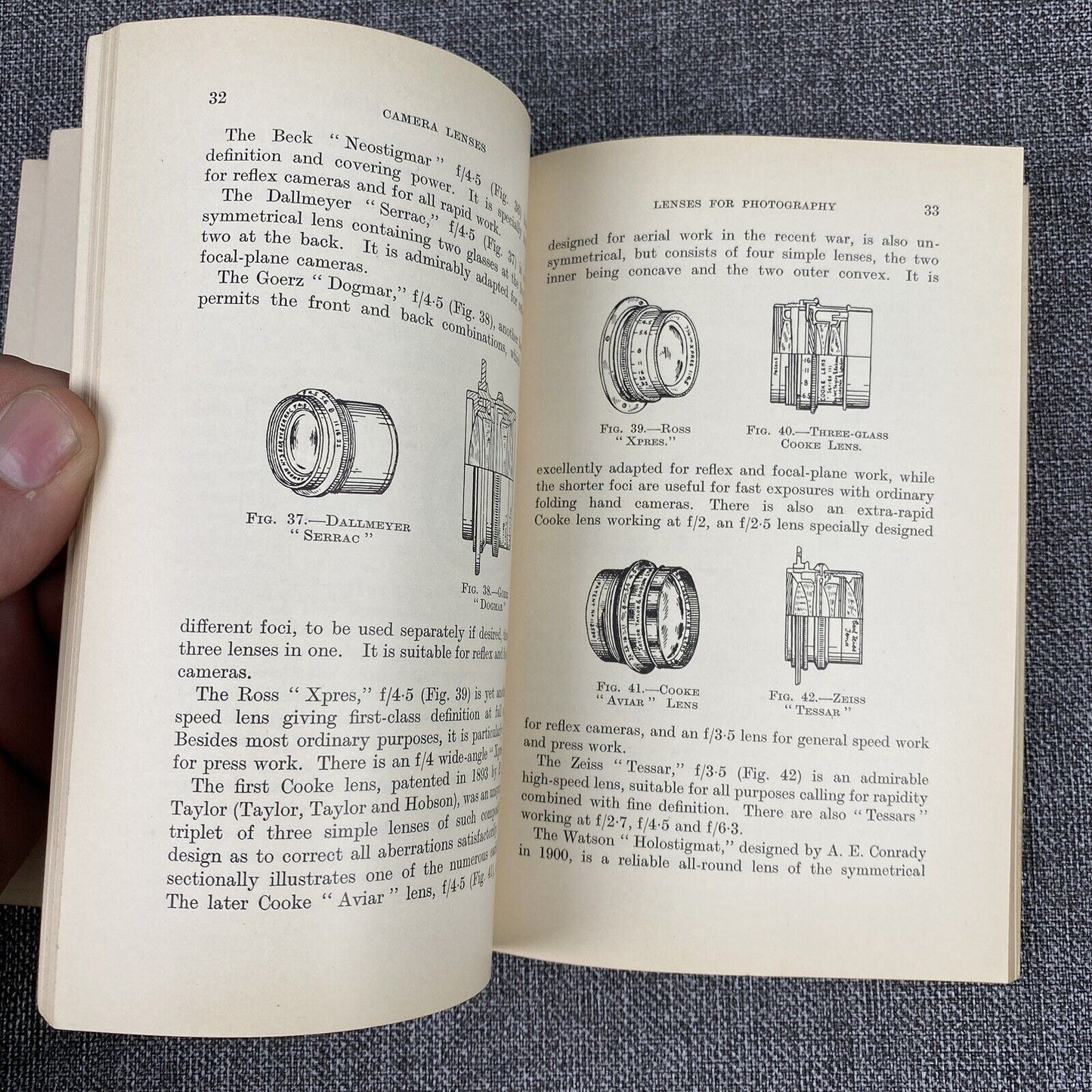 Vintage Camera Lenses with Illustrations and Diagrams by A. Lockett 1931