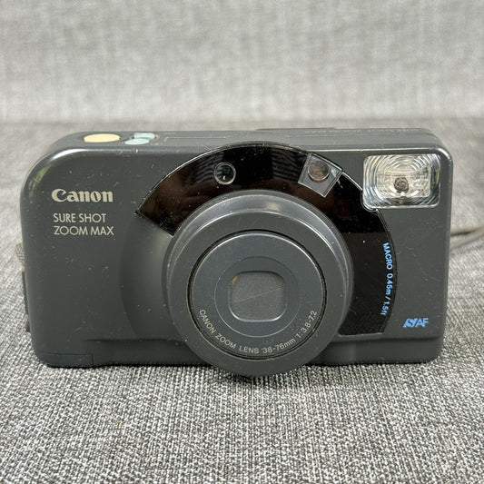 Canon Sure Shot Zoom Max 38-76mm Lens 35MM P&S Film Camera - for parts or repair