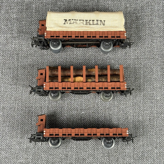 Vintage Marklin HO scale Die-Cast Freight Cars # 321G , 322 , 323