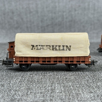 Vintage Marklin HO scale Die-Cast Freight Cars # 321G , 322 , 323