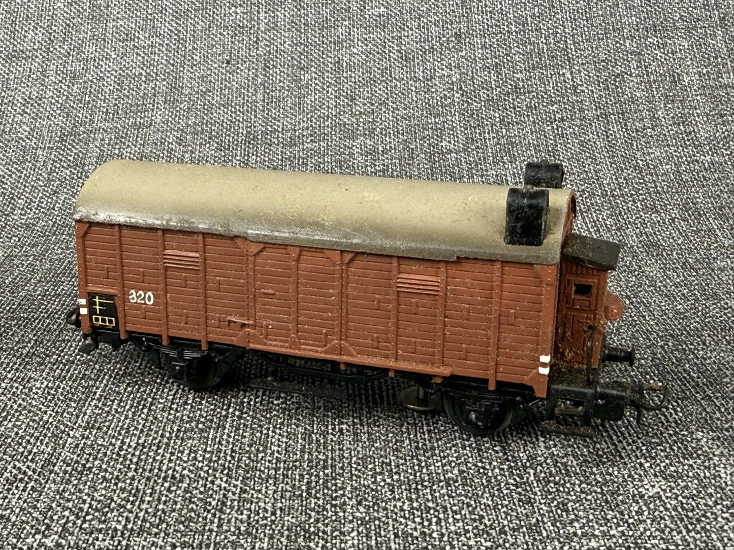 Marklin HO scale #320 Box Car with Brakeman's Cab, illuminated , Die-cast 1950's