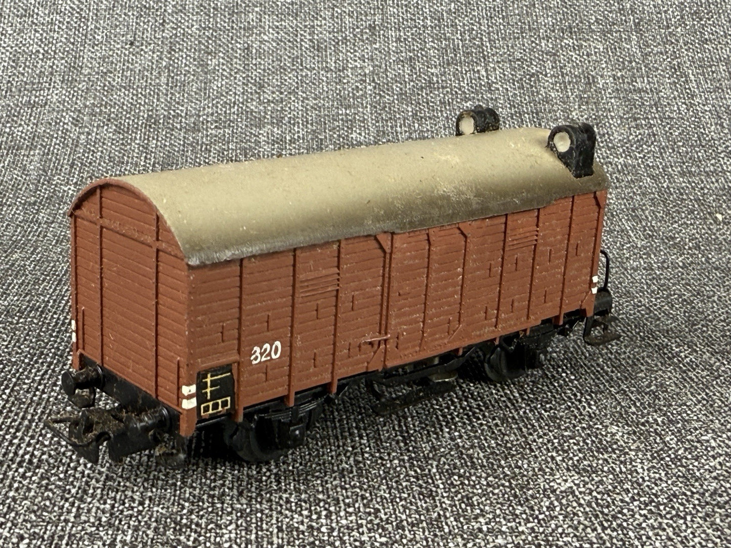 Marklin HO scale #320 Box Car with Brakeman's Cab, illuminated , Die-cast 1950's