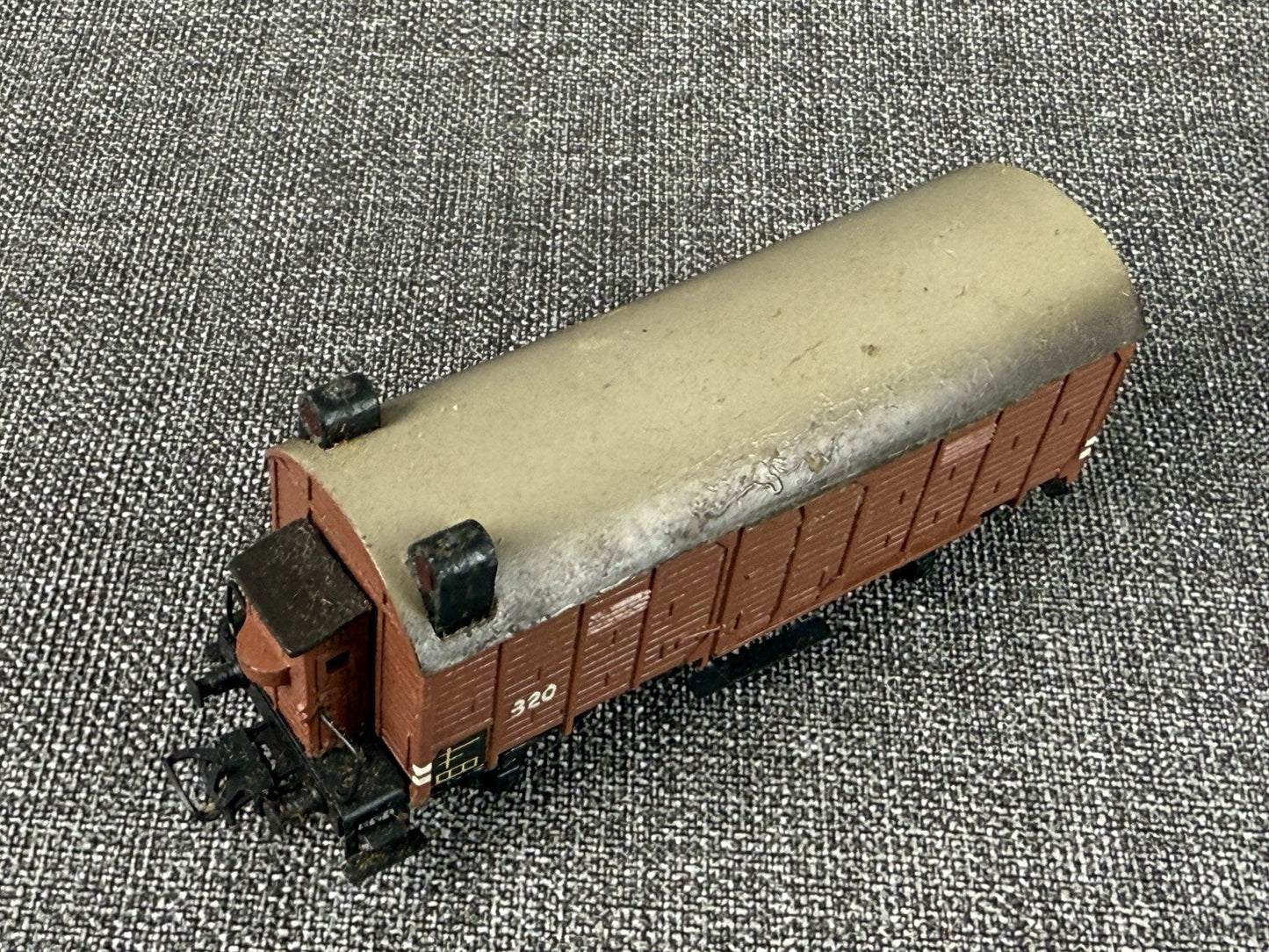 Marklin HO scale #320 Box Car with Brakeman's Cab, illuminated , Die-cast 1950's