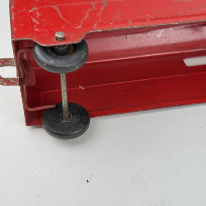 Marx Lumar Lines Art Deco Pressed Steel Train Engine & 2 Gondolas W/ Wood Wheels