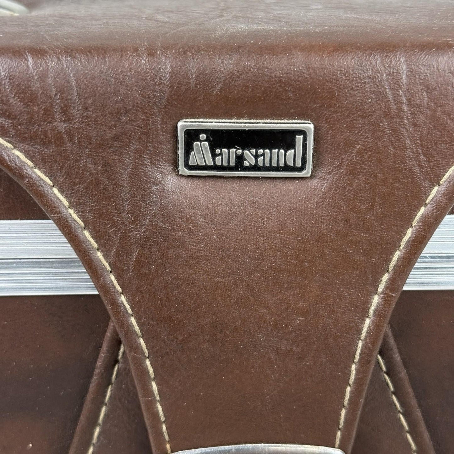 Vintage Marsand (Made In USA) Brown Leather Camera Bag w/ Straps & Compartments