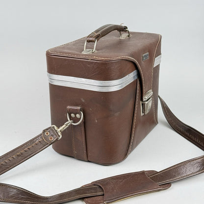 Vintage Marsand (Made In USA) Brown Leather Camera Bag w/ Straps & Compartments