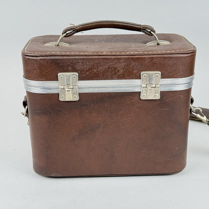 Vintage Marsand (Made In USA) Brown Leather Camera Bag w/ Straps & Compartments